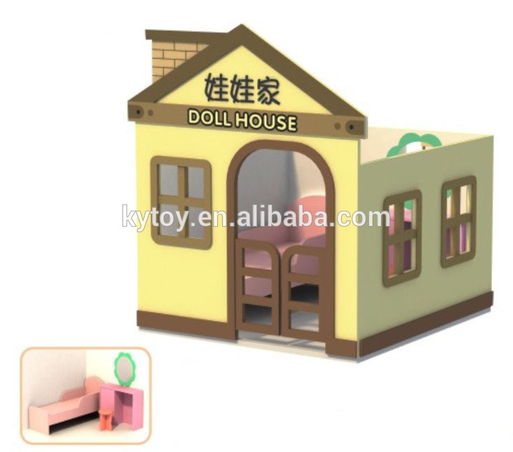 2014年エコ- にやさしい子供の木製のプレイハウス/ky-40005人形の家-子供用家具セット問屋・仕入れ・卸・卸売り