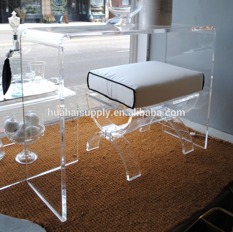 透明なアクリルの家具セットメイクアップドレッシングテーブルと椅子のセット-ドレッサー問屋・仕入れ・卸・卸売り