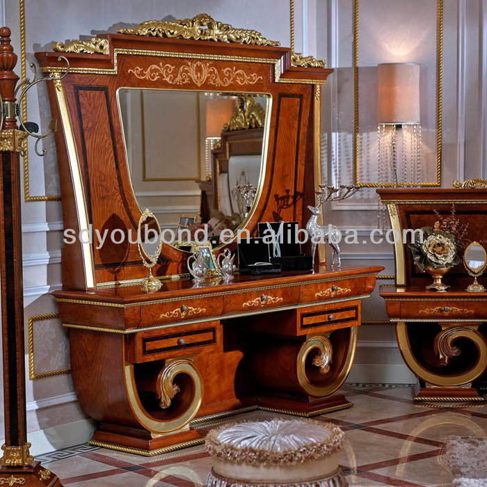 0038ヨーロッパ古典的な寝室の家具ドレッサーとミラー、 アンティークドレッサーの鏡-ドレッサー問屋・仕入れ・卸・卸売り