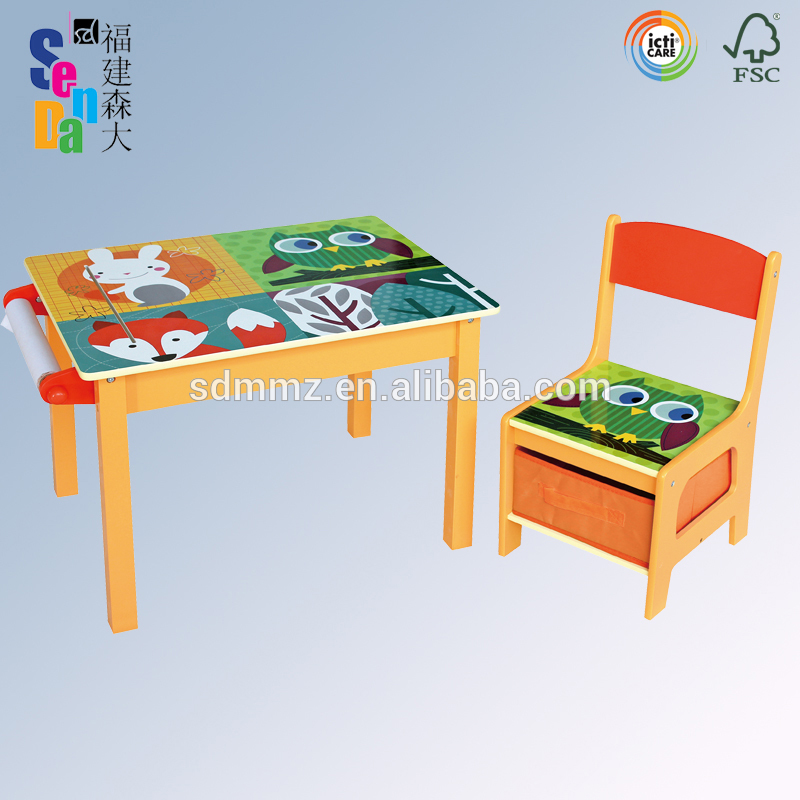 木製の子供の勉強机と椅子のセット-子供用テーブル問屋・仕入れ・卸・卸売り