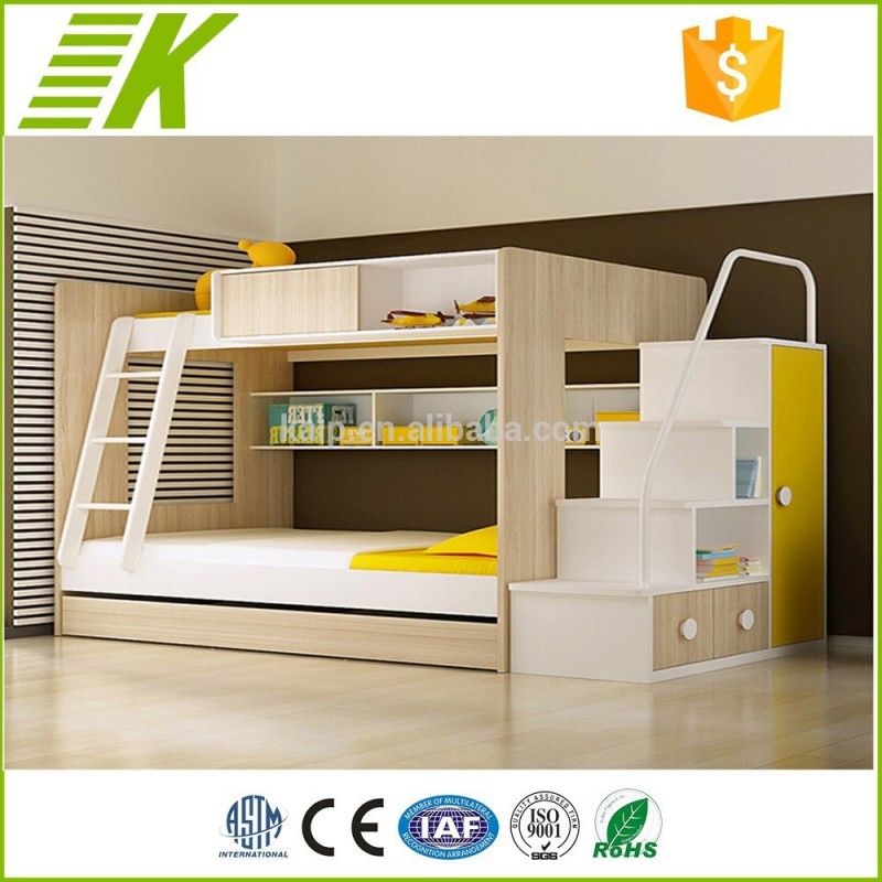 高品質の子供木製のダブルセット付き二段ベッド机のデザイン-子供用家具セット問屋・仕入れ・卸・卸売り