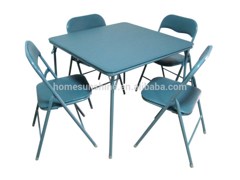低価格5個金属材料折りたたみテーブルと椅子-子供用テーブル問屋・仕入れ・卸・卸売り
