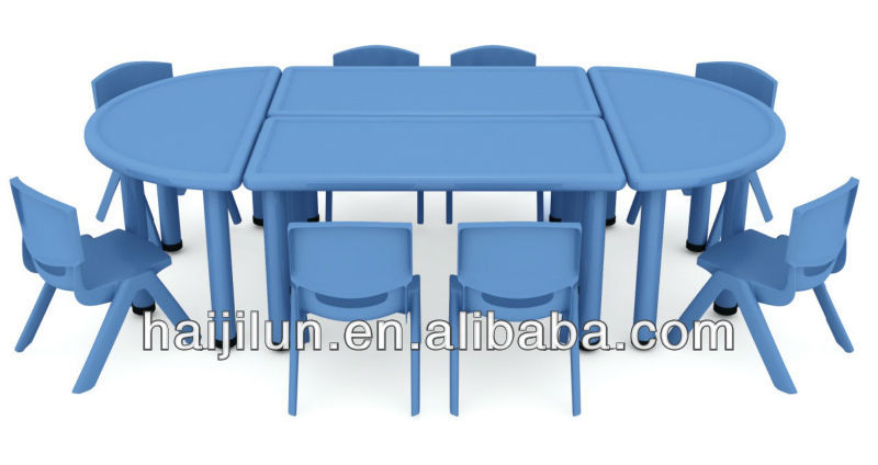 明るいカラフルな子の良質のプラスチックアークテーブルと椅子で、 リムーバブルの幼稚園のテーブル脚-子供用テーブル問屋・仕入れ・卸・卸売り