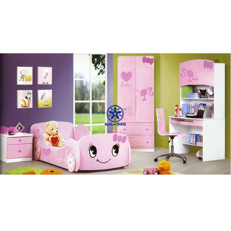 かわいい女の子の最もよく売れる製品2014年シングルベッド1021女の子カーベッド-子供用家具セット問屋・仕入れ・卸・卸売り