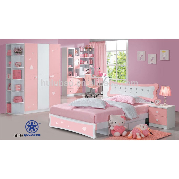 美しいピンクシングル子供のベッドのためのモダンな家具-子供用家具セット問屋・仕入れ・卸・卸売り