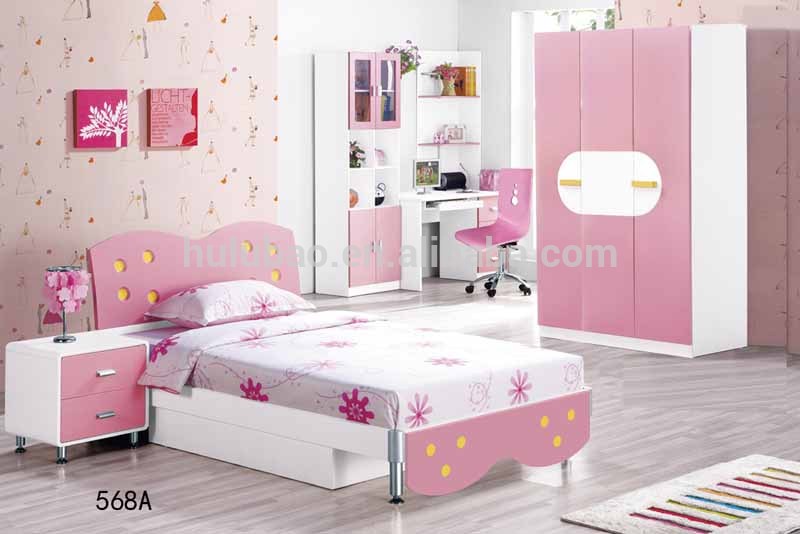 工場価格子供ピンク女の子寝室の家具-子供用家具セット問屋・仕入れ・卸・卸売り