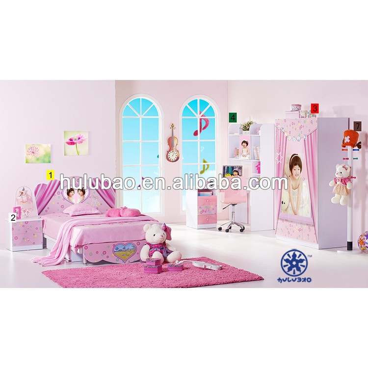 木製高光沢967王女の子供のベッドの女の子-子供用家具セット問屋・仕入れ・卸・卸売り
