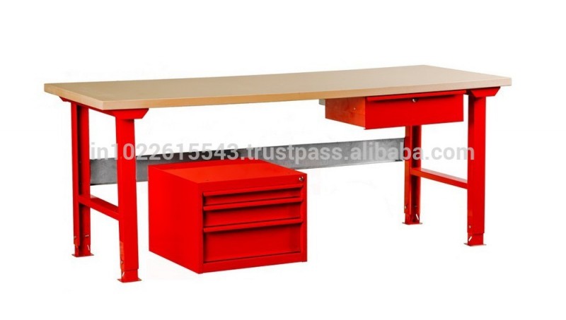 工業用家具木材金属作業テーブル、メタルウッドデスクオフィステーブル-金属製家具セット問屋・仕入れ・卸・卸売り