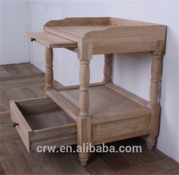 クラシックなスタイルの固体oa-4072オーク材のサイドテーブル-サイドテーブル問屋・仕入れ・卸・卸売り