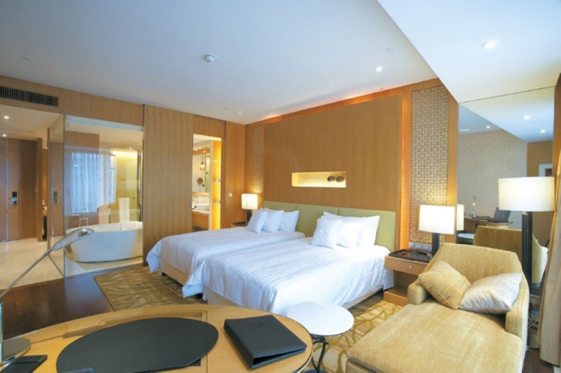 品質厚さ0.6ミリメートルベニヤモダンなホテルの寝室の家具セット-ホテル客室用家具問屋・仕入れ・卸・卸売り