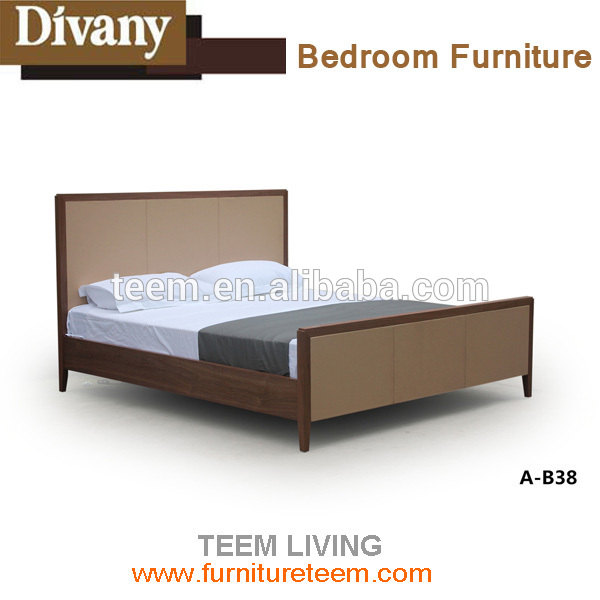 A-B38 divanyハウジング寝室家具バリスタイルウッドベッド木製厚板ベッドなしでキャノピー-寝室用セット問屋・仕入れ・卸・卸売り