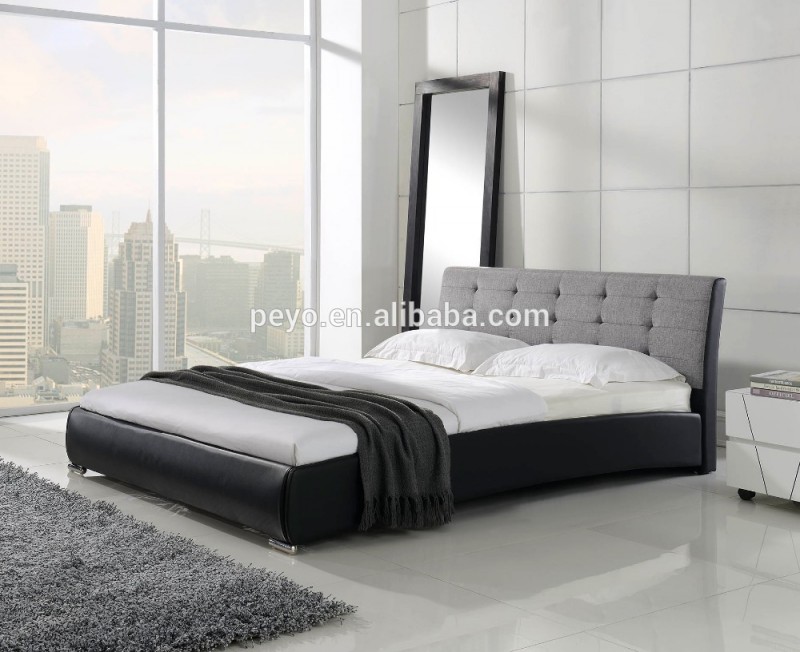 寝室の家具は布で革ベッド用b33-ベッド問屋・仕入れ・卸・卸売り