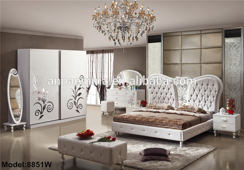 8851 # wホワイト色ソフトpuベッドヘッド家具寝室用セット家具自宅で-寝室用セット問屋・仕入れ・卸・卸売り