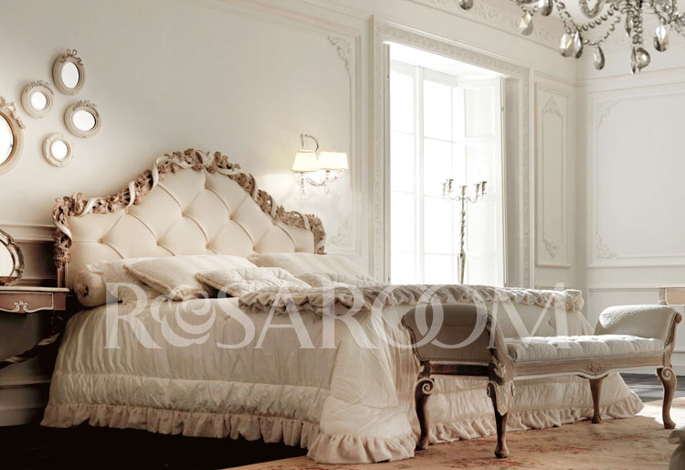 イタリアロココクラシック家具寝室木製彫刻が施されたベッド-ベッド問屋・仕入れ・卸・卸売り