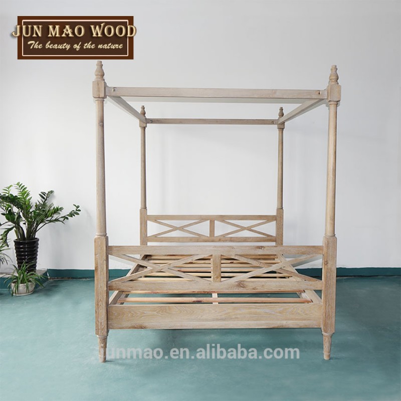 ベッドルームの家具デザインのアンティークの木製ベッド蚊帳付き-ベッド問屋・仕入れ・卸・卸売り