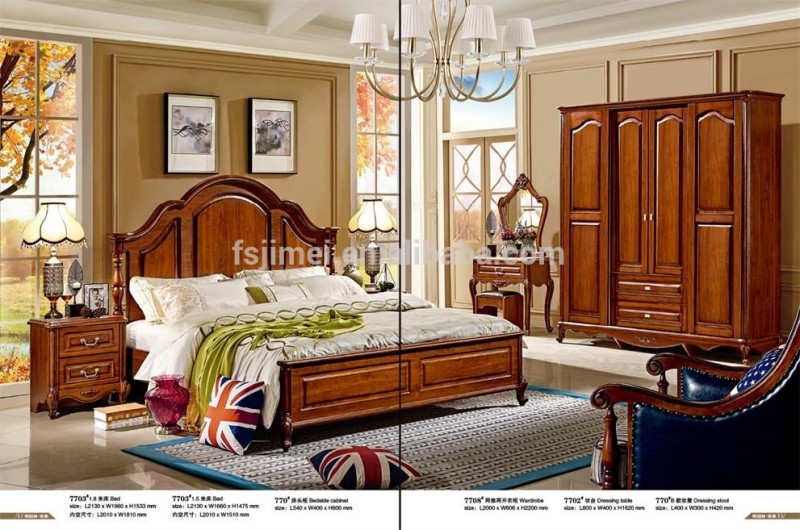 アメリカのヴィンテージスタイル合板カップル寝室セット-寝室用セット問屋・仕入れ・卸・卸売り