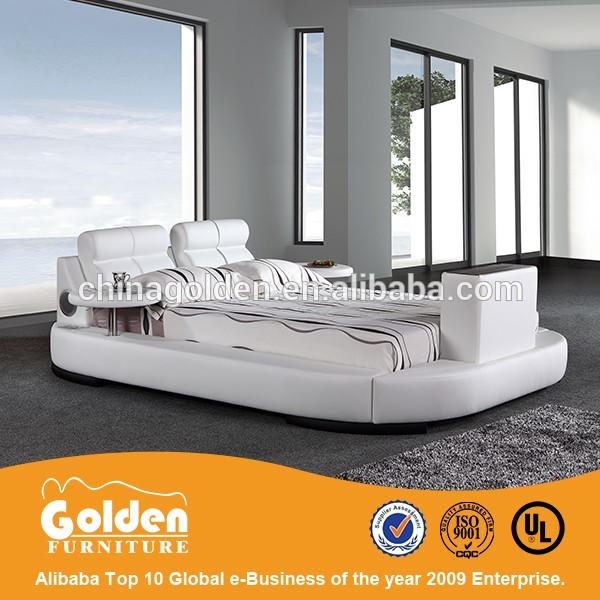 G1031 #佛山家具メーカーキングサイズ革ベッドでテレビフットボード-ベッド問屋・仕入れ・卸・卸売り