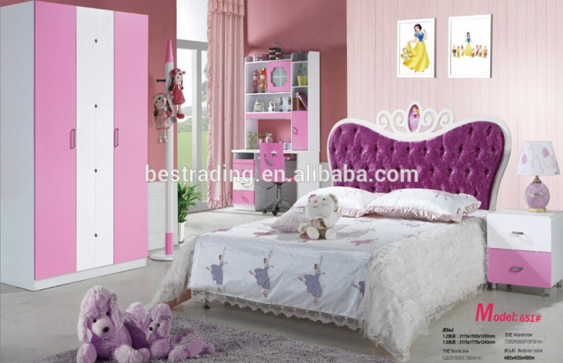 2015新たに- 設計された安いmdfダブルベッド王女、 子供のためのたんすベッドルーム-寝室用セット問屋・仕入れ・卸・卸売り