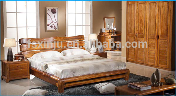 ホテルの寝室の家具無垢材||虎の木製家具3013木製のベッドルームのセット-寝室用セット問屋・仕入れ・卸・卸売り