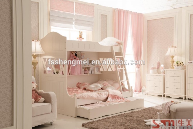 人形の家ミニチュアの寝室の家具高い寝台と段ベッドキャスター付きベッド-寝室用セット問屋・仕入れ・卸・卸売り