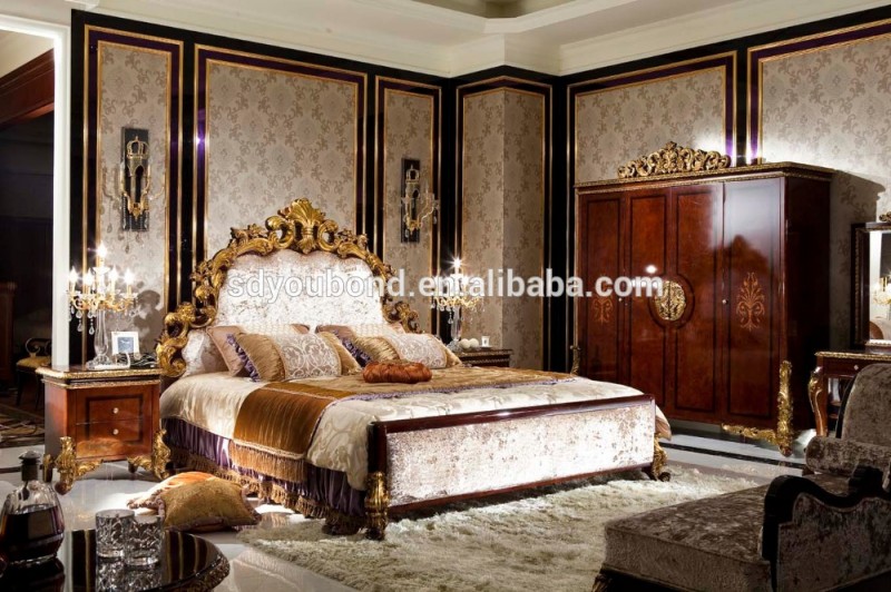 0063 2016高品質アラビア木製手彫りの寝室の家具-寝室用セット問屋・仕入れ・卸・卸売り