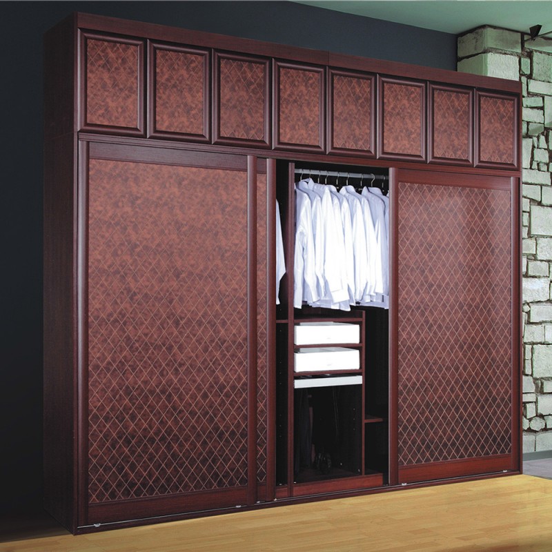 3ドア食器戸棚デザイン木材食器戸棚デザインで寝室-ワードローブ問屋・仕入れ・卸・卸売り