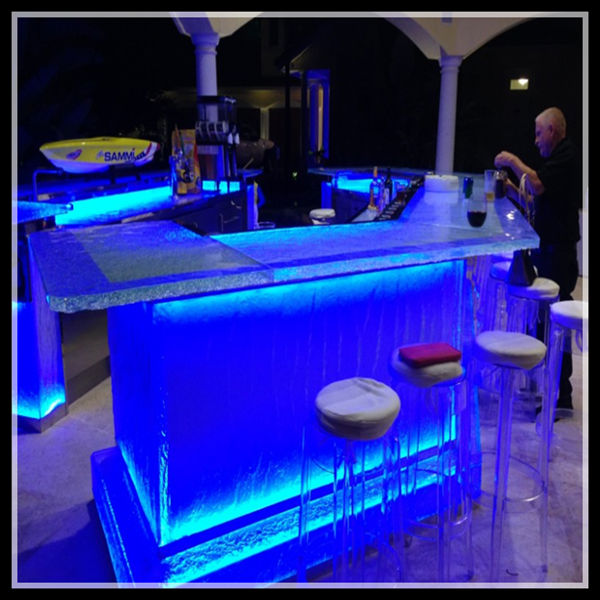 ledミニライト付き商業近代的なワインバーカウンターのデザイン-ガラス製のテーブル問屋・仕入れ・卸・卸売り