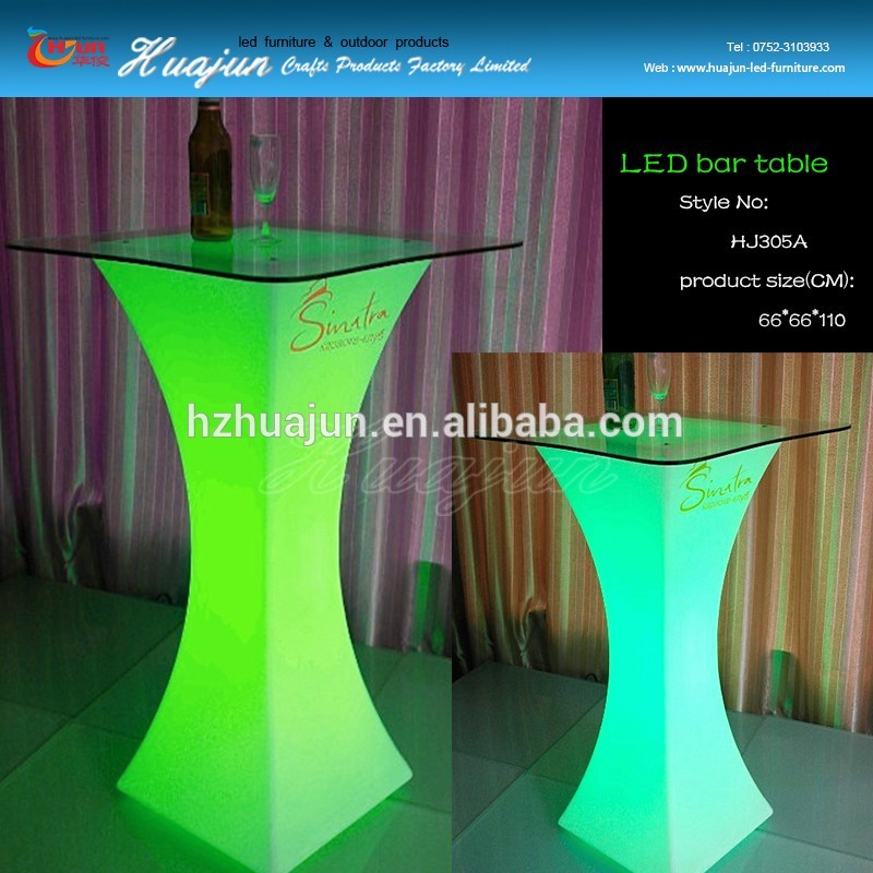 Ledテーブル、正方形ガラストップledビストロテーブルカバー用販売、ledガラスバーテーブル-バーテーブル問屋・仕入れ・卸・卸売り