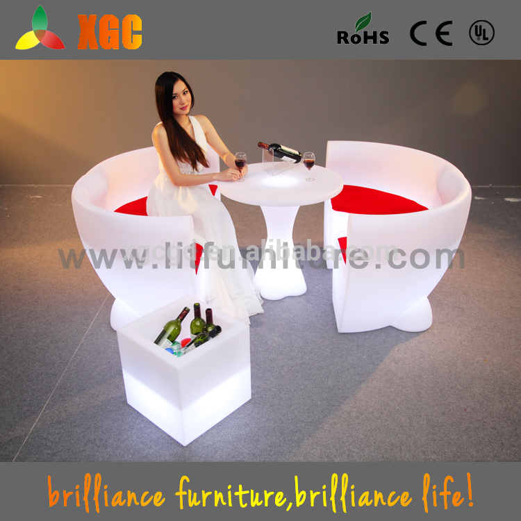 新しいデザインのラウンジ家具led2016ドラム形のテーブル/発光主導の家具装飾のための-プラスチックテーブル問屋・仕入れ・卸・卸売り