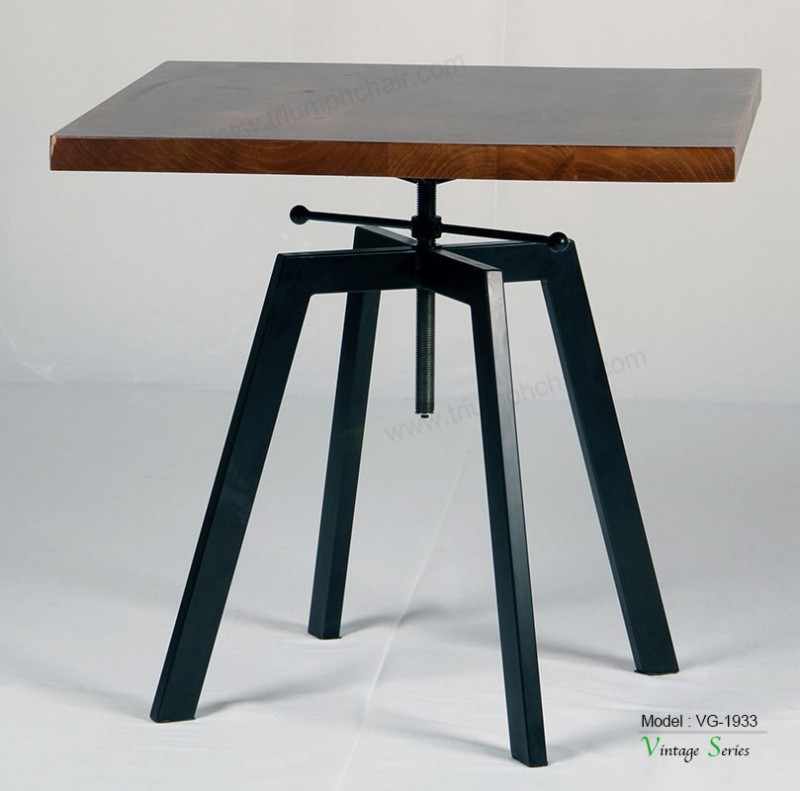 工業用バートリンプアンティーク調節可能なテーブル-木製テーブル問屋・仕入れ・卸・卸売り