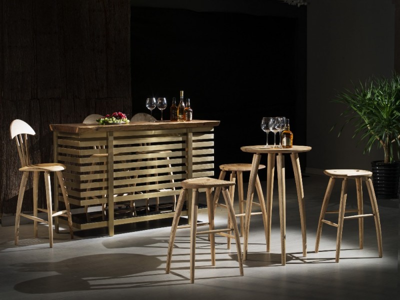 モダンなスタイル北アメリカアッシュウッド使用されるバーのテーブルと椅子-木製テーブル問屋・仕入れ・卸・卸売り