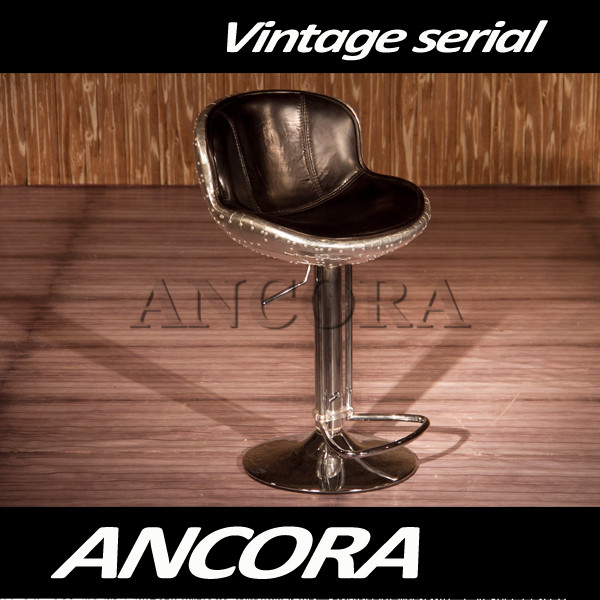ヴィンテージ茶色の革のバースツールan-2054アビエーター-アンティーク椅子問屋・仕入れ・卸・卸売り