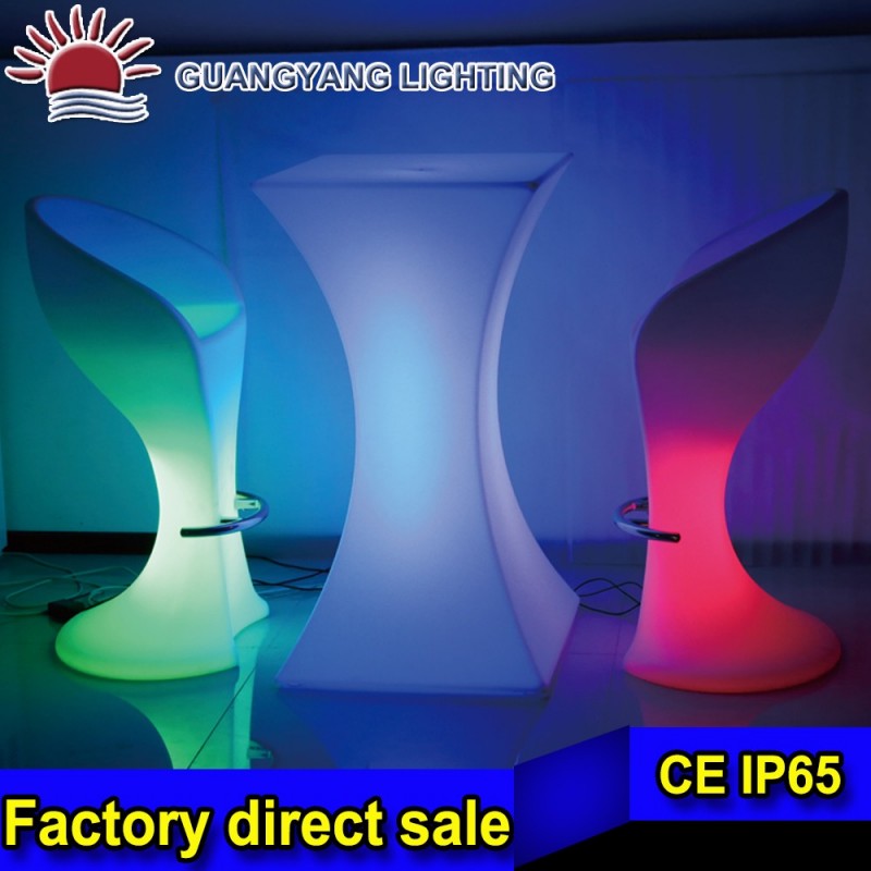 Illumianted防水ip65 led充電式li電池式led椅子-プラスチックテーブル問屋・仕入れ・卸・卸売り