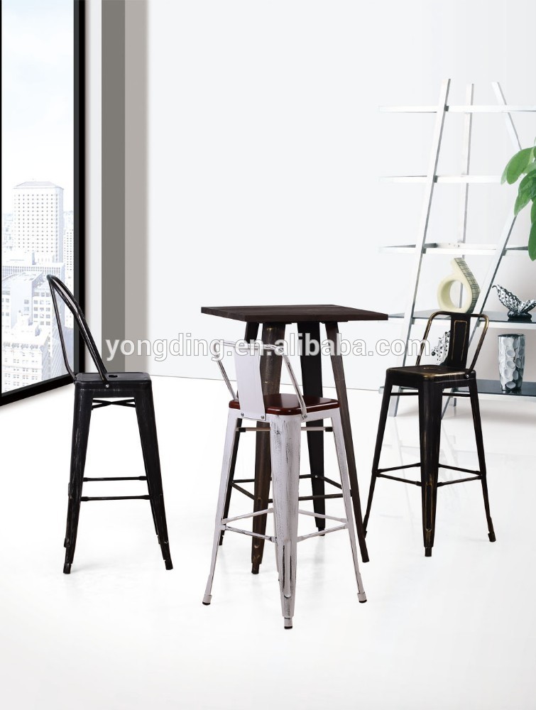安い金属製のコーヒー木製のテーブル( yd- t6060- 103- w)-金属製テーブル問屋・仕入れ・卸・卸売り