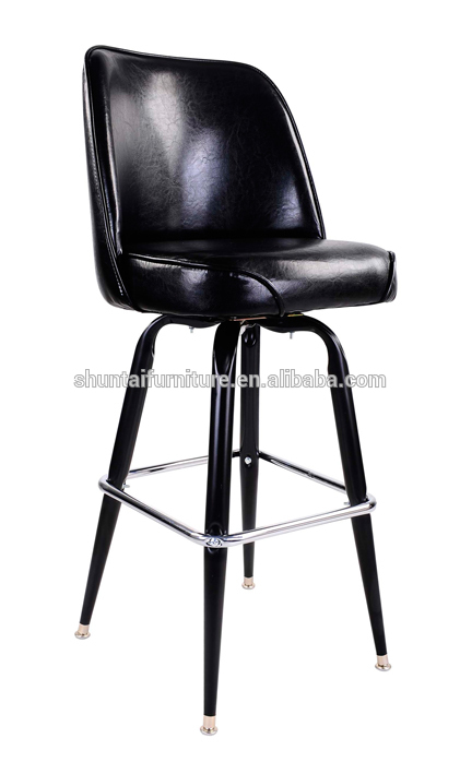 高品質の金属フレームスイベルバーのスツール高い椅子フットレスト付き-バースツール問屋・仕入れ・卸・卸売り