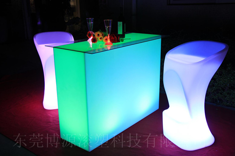 グロー屋外家具led光るカクテルテーブルプラスチック茶テーブル-プラスチック家具セット問屋・仕入れ・卸・卸売り