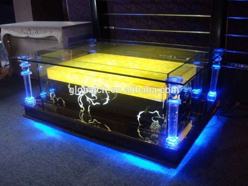 ledガラステーブルコーヒーパーティktv用-ガラス製のテーブル問屋・仕入れ・卸・卸売り