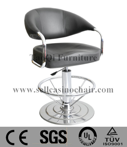 カジノバーchairswith t形状ベースでブラック/バーチェアクロームメッキ銀色のカジノ椅子k63-バーチェア問屋・仕入れ・卸・卸売り