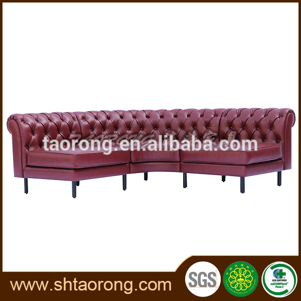 長い赤い革のサロンのソファー-その他美容室用家具問屋・仕入れ・卸・卸売り