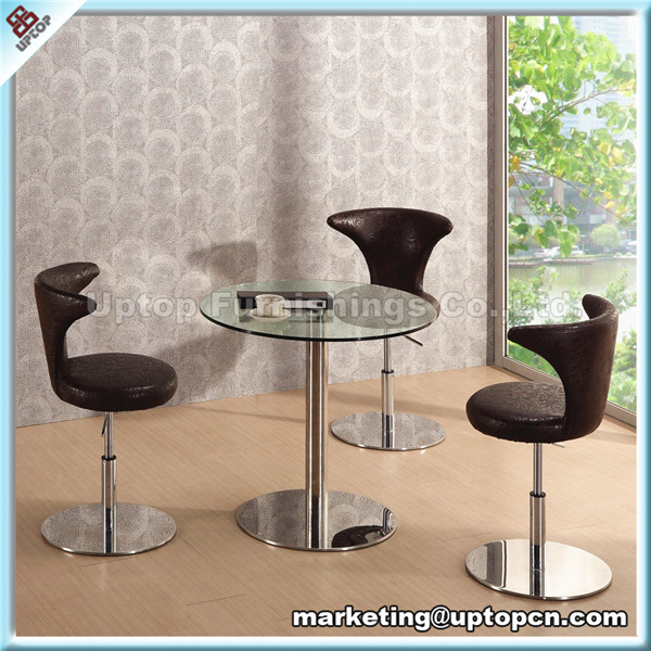 待合室の家具サロンのガラスのテーブルと回転椅子( sp- dst656)-その他美容室用家具問屋・仕入れ・卸・卸売り