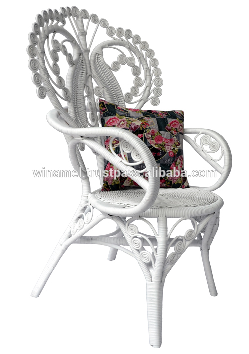 ビンテージ椅子の籐白い色-リビング用キャビネット問屋・仕入れ・卸・卸売り