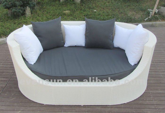 籐アンティークホワイトベッドルーム家具-ベッド問屋・仕入れ・卸・卸売り