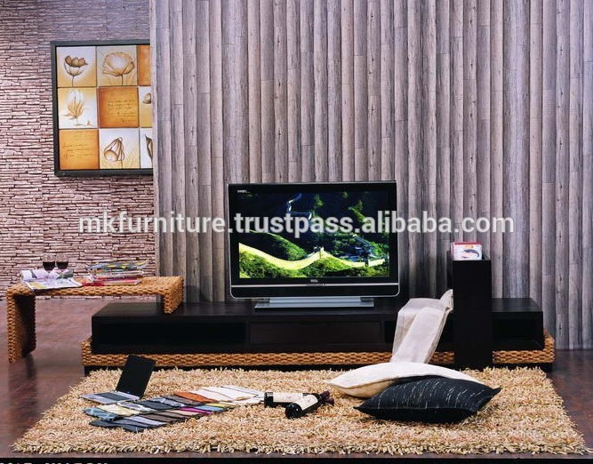 室内のインテリアテレビベンチ100％アカシア・ホテイアオイ籐木製フレーム-その他家具問屋・仕入れ・卸・卸売り