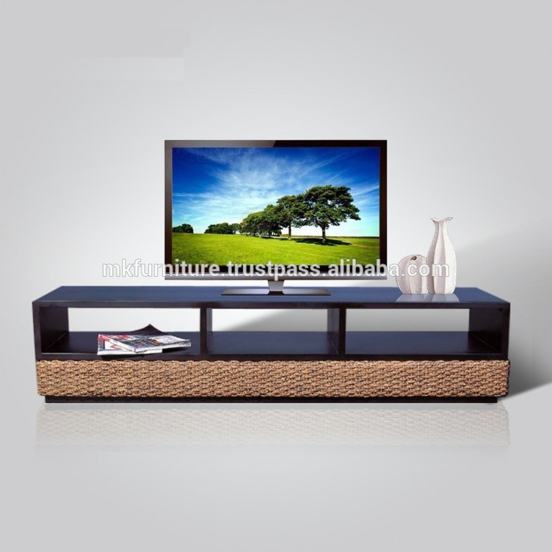 籐籐製テレビベンチ( 手織りホテイアオイアカシア・木製フレーム)-その他家具問屋・仕入れ・卸・卸売り