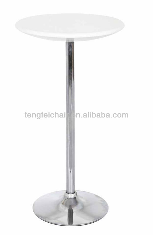 背の高いバーテーブルabsクロームベースを持つ/低価格-バーテーブル問屋・仕入れ・卸・卸売り
