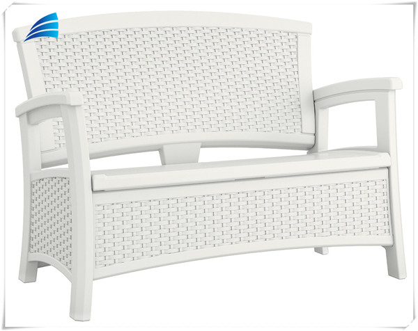屋外プラスチック庭白い長いバックベンチ椅子-その他屋外用家具問屋・仕入れ・卸・卸売り