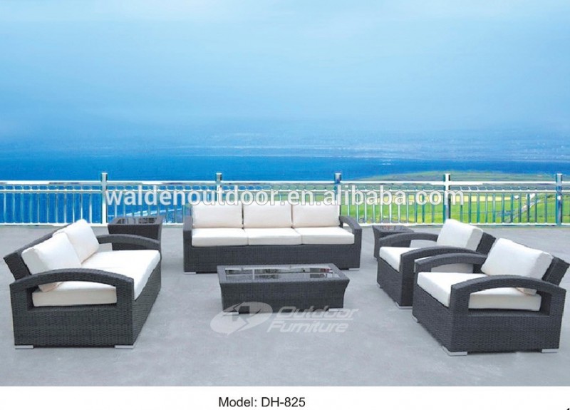 豪華な屋外用家具パティオのラタン籐家具( dh- 825)-ガーデンソファー問屋・仕入れ・卸・卸売り