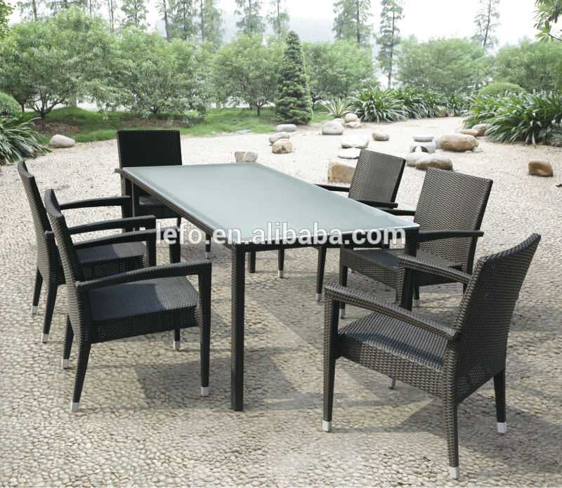 新しい籐家具屋外のダイニングテーブルと椅子セット-ガーデンソファー問屋・仕入れ・卸・卸売り