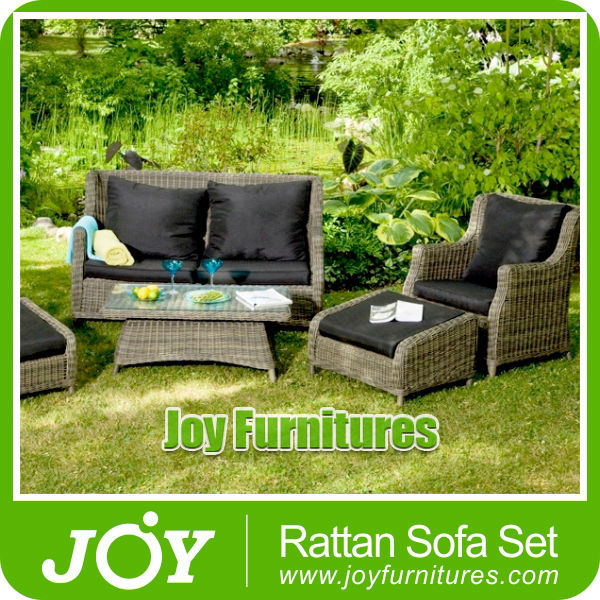 屋外の家具籐の籐の庭のソファ/籐材料2015フランスのソファーセット-ガーデンソファー問屋・仕入れ・卸・卸売り