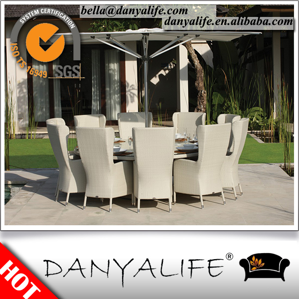 Dyds- dba06danyalife10席デラックス屋外レストランの籐のダイニングセット-ガーデンセット問屋・仕入れ・卸・卸売り